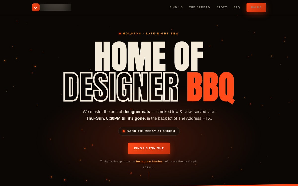 Late-night BBQ website concept thumbnail