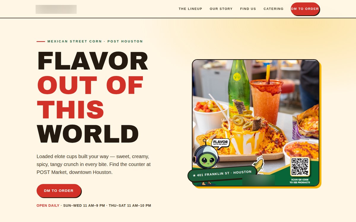 Street food website concept thumbnail