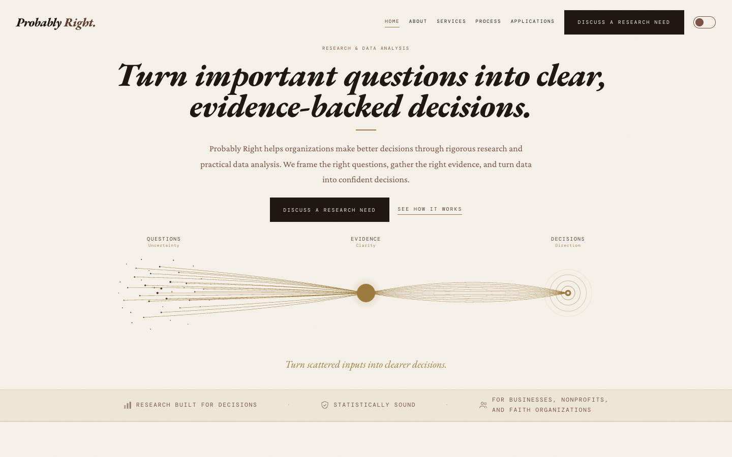 Research and consulting website preview